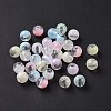 Transparent Spray Painted Acrylic Beads MACR-C013-17-2