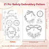 4 Sheets 11.6x8.2 Inch Stick and Stitch Embroidery Patterns DIY-WH0455-177-2