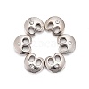 Letter Slider Beads for Watch Band Bracelet Making X-ALRI-O012-B-NR-1