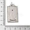 Brass Micro Pave Cubic Zirconia Pendants with Enamel KK-H458-01P-08-3