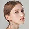 8pcs 2 Colors Brass Micro Pave Cubic Zirconia Donut Bails KK-HS0001-03-6