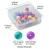 40Pcs 8 Colors Food Grade Eco-Friendly Silicone Focal Beads SIL-FS0001-20-4