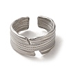 304 Stainless Steel Open Cuff Ring RJEW-C068-03A-P-2