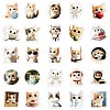 50 Pieces Oil Painting Series Cat Shape Paper Stickers STIC-R001-28-2