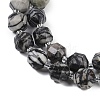 Natural Black Netstone Beads Strands G-O201B-143G-3