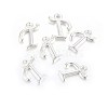 Silver Color Plated Alloy Letter Pendants PALLOY-J718-01S-T-2