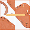 WADORN 6Pcs PU Leather Knitting Crochet Bags Nail Bottom Shaper Pad DIY-WR0001-07-5