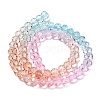 Transparent Painted Glass Beads Strands X1-DGLA-A034-T8mm-A19-5