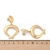 Oval 304 Stainless Steel Dangle Stud Earrings EJEW-L287-074G-5