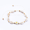 Adjustable Nylon Thread Braided Bead Necklaces NJEW-JN02794-M-2