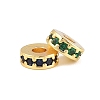 Brass Micro Pave Cubic Zirconia Beads KK-H533-01G-03-2