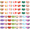  60Pcs 15 Colors Transparent Resin European Rondelle Beads RPDL-TA0001-05-9