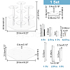 7-Slot Octagon Acrylic Minifigures Organizer Display Risers ODIS-WH0038-21B-2