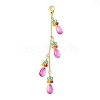 2Pcs 2 Colors Glass Beaded Pendant Decorations HJEW-JM02819-3