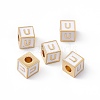 Rack Plating Brass Enamel Beads KK-B060-04G-04U-3