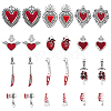 24Pcs 12 Styles Alloy Enamel Pendants FIND-HY0004-69-1