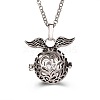 Angel Wing Alloy Aromatherapy Bead Cage Pendant Oil Necklace Heart Hollow Necklaces XV8359-7-1