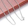 Tarnish Resistant 304 Stainless Steel Necklaces Unisex Rolo Chain Necklaces NJEW-507L-6-3