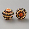 Halloween Theme Resin Rhinestone Beads RB-WH0003-08O-2