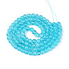 Spray Painted Crackle Transparent Glass Beads Strands X-CCG-Q001-8mm-06-A-2
