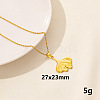 Stylish Stainless Steel Ginkgo Leaf Pendant Necklace for Women VA9826-2-1