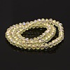 AB Color Plated Faceted Rondelle Electroplate Glass Beads Strands GLAA-A024D-AB15-2