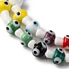 Handmade Evil Eye Lampwork Beads Strands LAMP-S069-01A-06-3