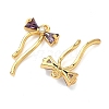 Brass Micro Pave Cubic Zirconia Pendants KK-A281-10G-01-2