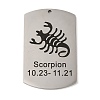 Non-Tarnish 304 Stainless Steel Pendants STAS-C098-01J-P-1