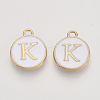 Golden Plated Alloy Charms X-ENAM-S118-01K-1