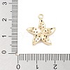 Brass Pave Clear Cubic Zirconia Pendants KK-Z061-09G-01-3