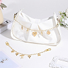 2Pcs 2 Styles Brass Bag Decorative Chains HJEW-SC0003-24B-4