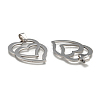 Heart to Heart 304 Stainless Steel Pendants X-STAS-I032-122-2