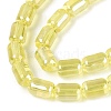 Electroplate Transparent Glass Beads Strands EGLA-Q132-03A-A02-3