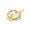 Brass Micro Pave Clear Cubic Zirconia Pendants KK-E111-46G-06-2