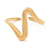 304 Stainless Steel Open Cuff Rings for Women STAS-D085-01G-2