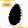 Leaf Velvet Cover with Cardboard Paper Necklace Display Stands NDIS-WH0010-14-2