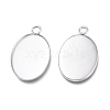 304 Stainless Steel Pendant Cabochons Settings for Fashion Jewelry STAS-M283-03P-C-2