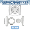 6Sets Zinc Alloy Side Release Buckles FIND-BC0013-98B-2