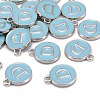 Platinum Plated Alloy Enamel Charms ENAM-S118-04D-P-4