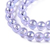 Electroplate Transparent Glass Beads Strands X-GLAA-T032-T4mm-AB01-4