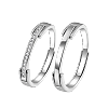 S925 Silver Couple Rings with Adjustable Opening KQ3724-1