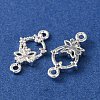 Brass Pave Clear Cubic Zirconia Connector Charms CU-CBAEC99-10S-2