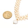 Natural Pearl & Baroque Pearl Keshi Pearl Beads Bib Necklace for Teen Girl Women NJEW-JN03714-4