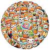 50Pcs Funny Sushi Character PVC Waterproof Stickers PW-WG49122-01-1