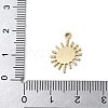 304 Stainless Steel with Natural White Shell Pendants STAS-G353-03G-09-3