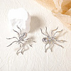 Alloy Rhinestone Stud Earrings LS-EJEW-P321-01P-1