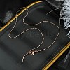 1mm Rack Plating Brass Column Link Chain Adjustable Slider Necklaces for Women Men MAK-L044-54RG-3