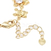 Rack Plating Brass Pave Cubic Zirconia Bear Link Chain Bracelets for Women BJEW-B109-02G-4