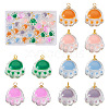  36Pcs 6 Colors Transparent Glass Pendants FIND-TA0002-04-1